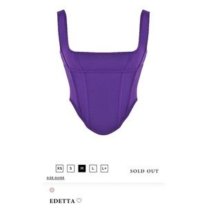House of CB Edetta Grape Corset Top